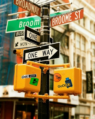 AWAY Get Away Stickers