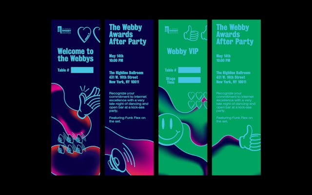 WEBBY AWARDS SEATING CARD